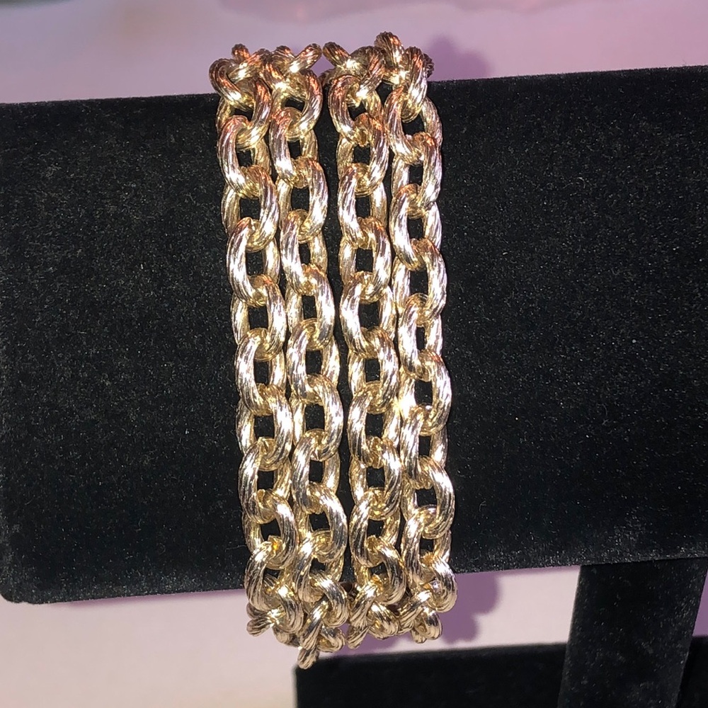 Sarah Coventry Gold Tone Multi-Row Chain Bracelet